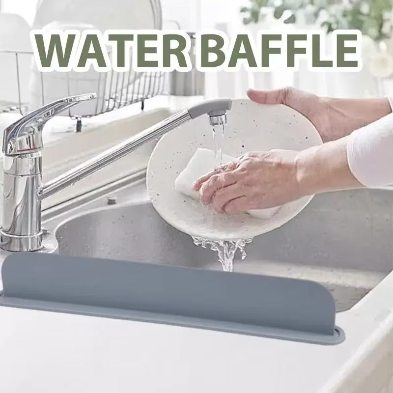 Silicone Sink Splash Guard – 14 Inch| Splash proof Countertop Water Barrier With suction(RANDOM COLOUR).